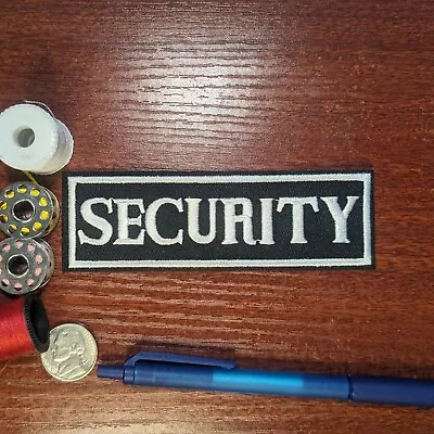 Security Guard Patch Uniform Embroidered Iron On Rectangular Patch 1.25x3" - Image 1 of 3