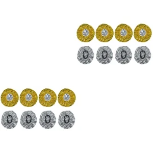 8pcs Hair Dye Caps Processing Caps Hair Tin Foil Caps Waterproof Bath Caps - Picture 1 of 12