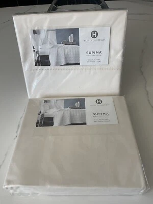 Hotel Collection 680 TC Supima Algodón King Sábanas Ajustables y Planas ¡Extra Largas!  Foto 1 de 4