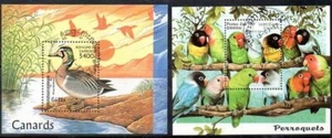 WILD & WATER BIRDS x2 S/S PARROTS DUCKS - Picture 1 of 1