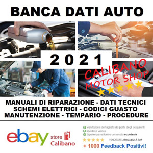 BANCA DATI 2021 Auto data base manuali tecnici assistenza + catalogo ricambi