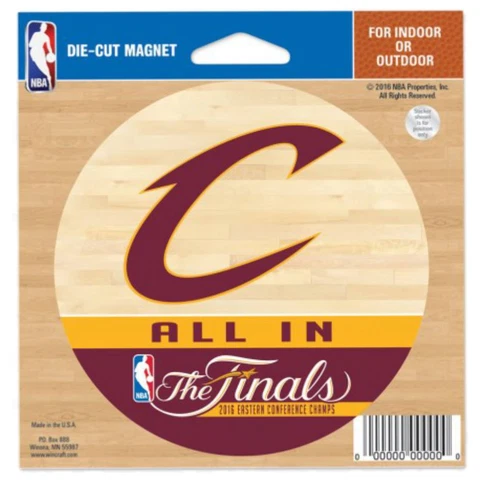 Cleveland Cavalier Cavs Wincraft 2016 Finals Conf Champs Die-Cut Magnet (4") Cover