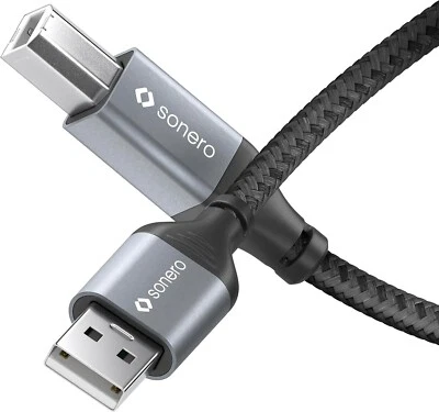 5m USB Druckerkabel USB-A auf USB-B Datenkabel Kabel ALU USB Stecker Nylon - Bild 1 von 4