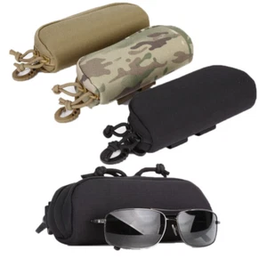 Outdoor Molle Sunglasses Case EDC Goggles Storage Box Nylon Hard Eyeglasses Bag - Picture 1 of 25