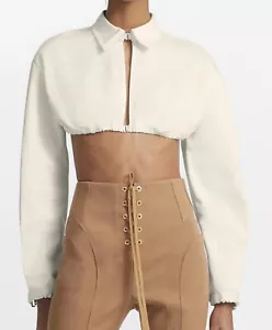DION LEE E- HOOK BRA SHIRT Chalk White Size 10 AUS $490rrp - Picture 1 of 4