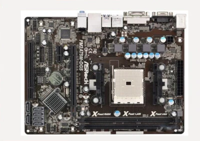 For ASRock FM2A75M-DGS Motherboard Socket FM1 For AMD DDR3 A75M A75 - Image 1 of 4