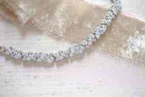 9CT Pear Cut Lab-Created Diamond Women's Tennis Bracelet 14K White Gold Plated