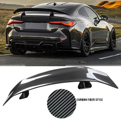 For BMW E46 E90 325i 335i Carbon Fiber 46" Car Rear Trunk Spoiler Wing Racing — 第 1/4 张图片