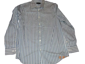 CAMISA DE VESTIR CON BOTONES MANGA LARGA CALCE MODERNO ATENCIÓN PARA HOMBRE TALLA MED AZUL A RAYAS - Imagen 1 de 5