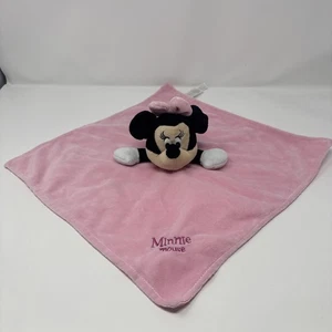Disney Baby Minnie Mouse Lovey Security Blanket Lovie Pink Satin Embroidered - Picture 1 of 8