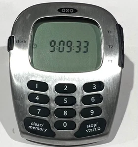 OXO Good Grips Digitale Triplo Timer Acciaio Inox Facile da Leggere con Orologio - Foto 1 di 8
