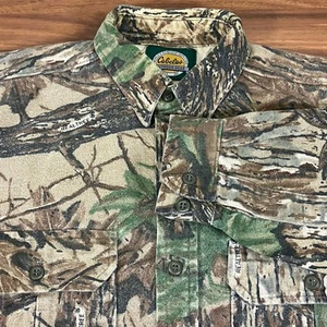 Cabelas Herren grün Vintage Camoflauge REALTREE Flanell Jagd lang Slv Hemd Größe M - Bild 1 von 6