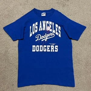Vintage 1991 MLB Los Angeles Dodgers Graphic Blue Shirt Medium - Picture 1 of 7