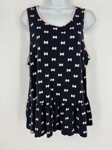 Kate Spade Pink Blue Butterfly Sleepwear Pajama Tank Top Women's Size XL - Picture 1 of 8