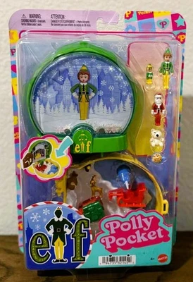 MATTEL 2025 Polly Pocket Elf Movie Will Ferrell Buddy Christmas Holiday Compact NEW HTF