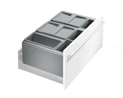 Hailo Abfallsammler Einsatz 3630801 Inset 80er Front-Auszug Mülleimer hellgrau - Bild 1 von 4