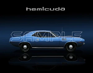 1971 Plymouth Hemi Cuda Print - Picture 1 of 1