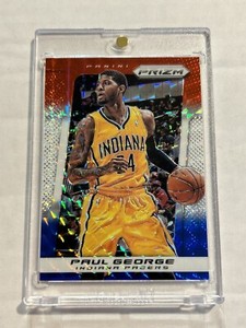 2013-14 PANINI PRIZM PAUL GEORGE #8 RED WHITE & BLUE SSP PACERS