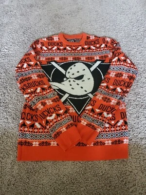 Anaheim Ducks Naranja Navidad Suéter Pequeño Foto 1 de 4