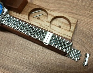 Stainless Steel Solid Link 21mm bracelet curved Ends FOR Longines Conquest Watch - Picture 1 of 7