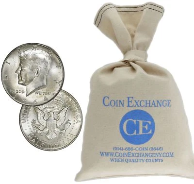$100 Face Value Bag 90% Silver Kennedy Half Dollars Full Dates - Image 1 of 4