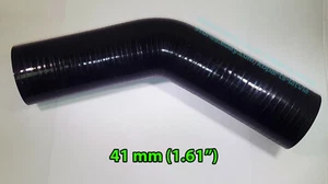 41 mm 1.61” 45 Degree Silicone Hose Elbow pipe 45° Black 1.61 inch - Picture 1 of 2