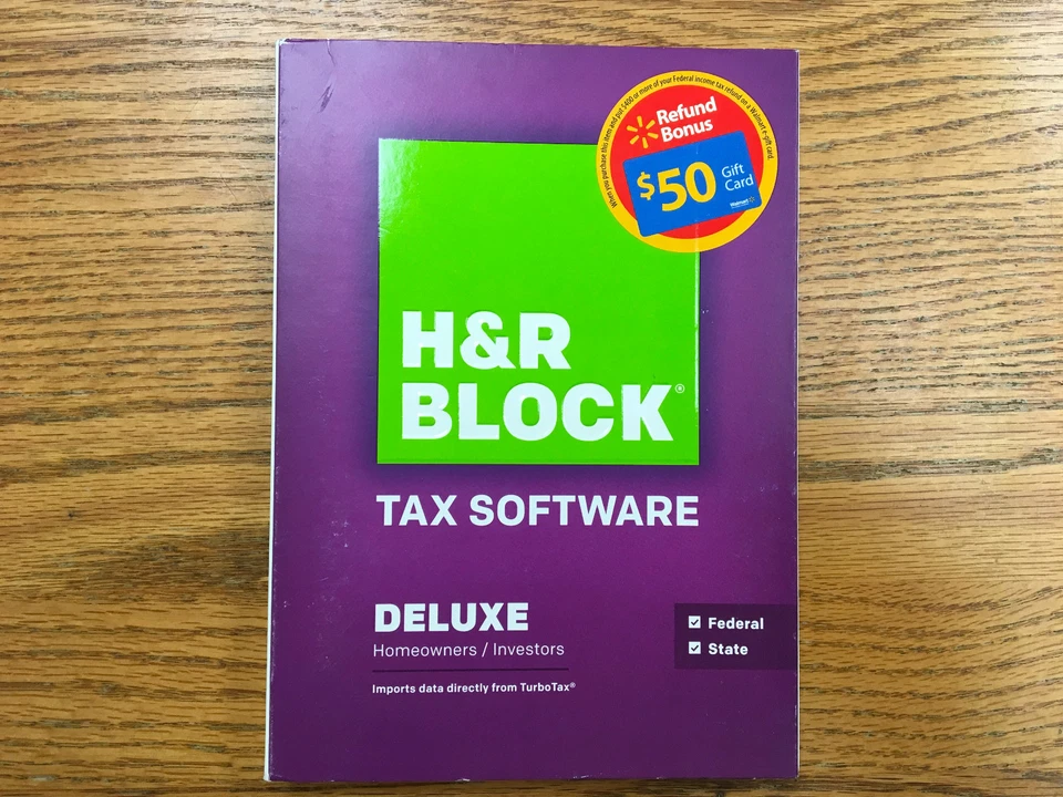 H&R Block Tax Software Deluxe Homeowners Investors Federal & State 2014 Edition - Image 1 of 2