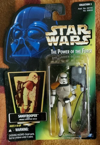 New Star Wars Power of The Force SandTrooper Action Figure 1996 Green Card Cover