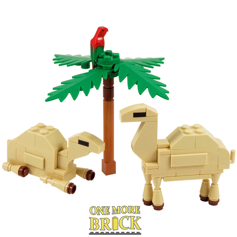 Camels with Desert Palm Tree & Parrot | Pirate Nativity | All parts LEGO - Image 1 of 1