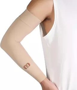 Lymphedema Compression Arm Sleeve for Women Men, Opaque, 20-30 Mmhg Compression - Picture 1 of 12