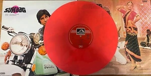 Indian Bollywood 1979 LP -Suhaag - Laxmikant-Pyarelal- Gatefold - Pink vinyl NM - Picture 1 of 6
