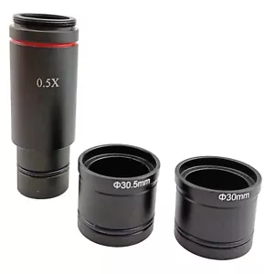 Microscope 0.5X Reduction Lens C-Mount Eyepiece 23.2mm 30mm 30.5mm Ring Adapter - Picture 1 of 9