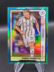 2022-23 Topps Merlin Chrome UEFA Fabio Miretti Aqua Prism Refractor #78 - Picture 1 of 2