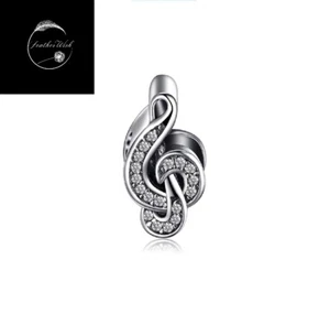 Love Music Musical Note Bead Charm For Bracelets Genuine Sterling Silver 925 Mum - Picture 1 of 11