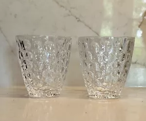 MIKASA Eau de vie Set of 2 Double Old Fashioned Crystal Glasses 8 oz. - EUC - Picture 1 of 2