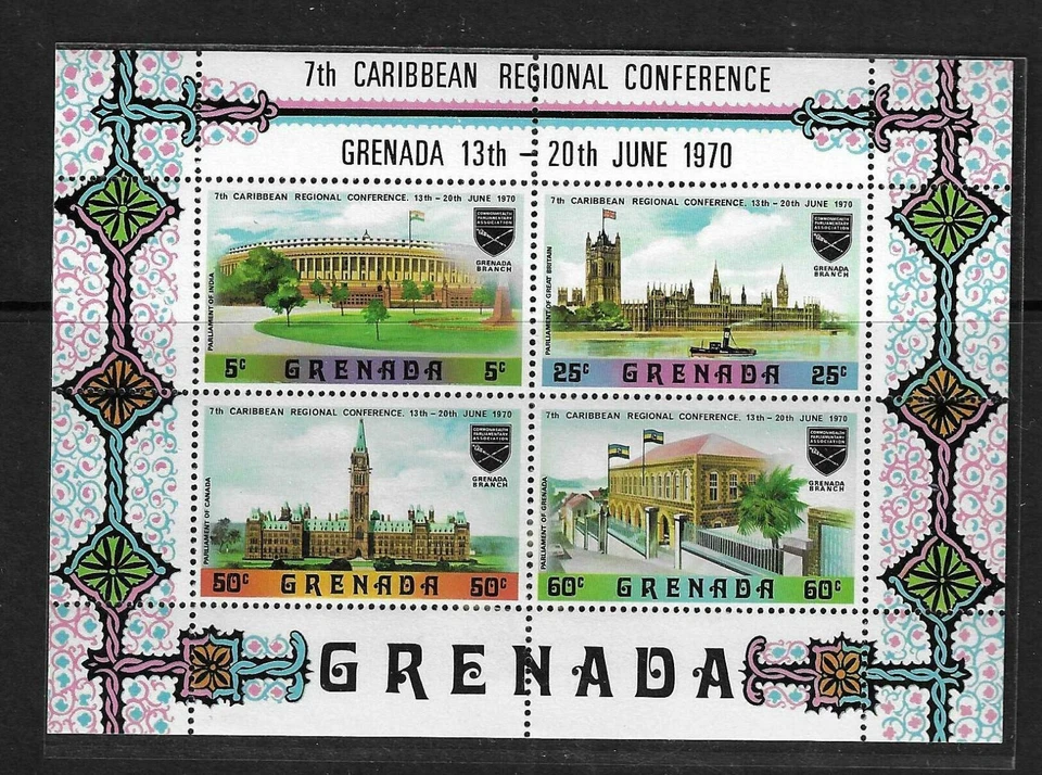 Granada SC # 365a 7ª Conferência Regional do Caribe.  MNH - Imagem 1 de 1