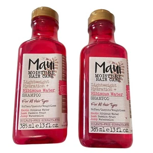 2 Maui Moisture Lightweight Hydration + Hibiscus Water Shampoo, 13 Fl. Oz NEW - Picture 1 of 10