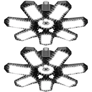 120W 7+1 LED Garage Light Shop Light Deformable E26/E27 Ceiling Light 21000LM US - Picture 1 of 14