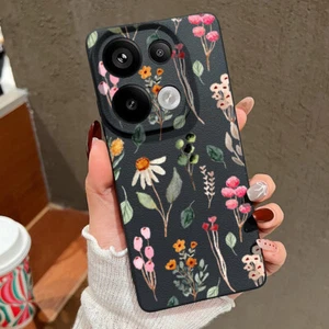 Flower Phone Case For Xiaomi 13T Redmi Note 14 13 12 11 10 Pro Leather TPU Cover - Picture 1 of 33