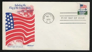 US 1970 FDC #1338D - 6c Flag Issue First Day Cover Fleetwood - Picture 1 of 2
