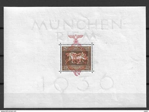 GERMANY (1937 Mi#Bl-10 S/S Horse OVP) MNH SuperB Cat.Val. € 220.00 - Picture 1 of 1