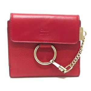 Chloe chain compact wallet Folded wallet Leather Red - Bild 1 von 14