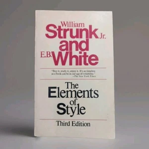Vintage 1979 Elements of Style Third Edition William Strunk Jr and E B White - Picture 1 of 5