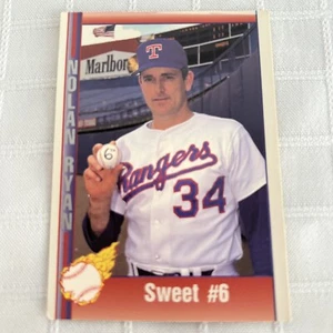Tarjeta de béisbol Pacific NOLAN RYAN 1991 #64 Sweet #6 Texas Rangers - Imagen 1 de 2