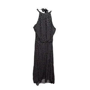 Nine Eight NY Kleid Damen Neckholder zum Binden XXL gepunktet schwarz weiß rückenfrei - Bild 1 von 6