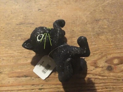 Bath & Body Works Halloween 2021 GATO NEGRO BRILLANTE Tarro de velas Colgador Foto 1 de 4