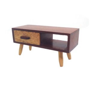 Dollhouse Miniatures 1/12 Scale Wooden TV Cabinet Furniture Accessorie Pocket - Picture 1 of 5