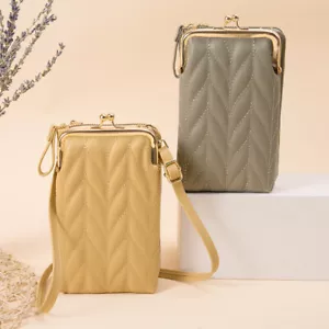 Multi-Function Crossbody Wallet Leather Bag For iPhone Google Samsung Galaxy New - Picture 1 of 10