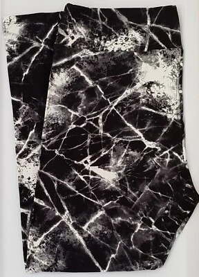 TC LuLaRoe Leggings Altos y Curvilíneos Lindos Mármol Tie Dye en Negro Nuevo con Etiquetas S02 Foto 1 de 4