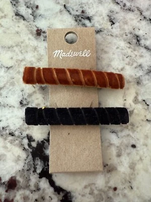 Correas de terciopelo envueltas Madewell negras y naranjas nuevas con etiquetas Foto 1 de 4